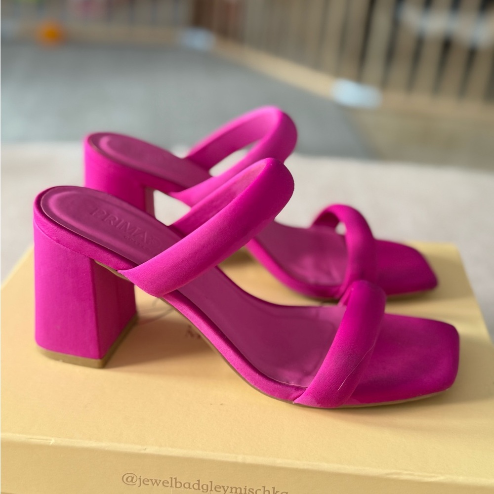 Women BARBIE Hot pink high hells Sandals - Italian brand PRIMA DONNA size 38 EU